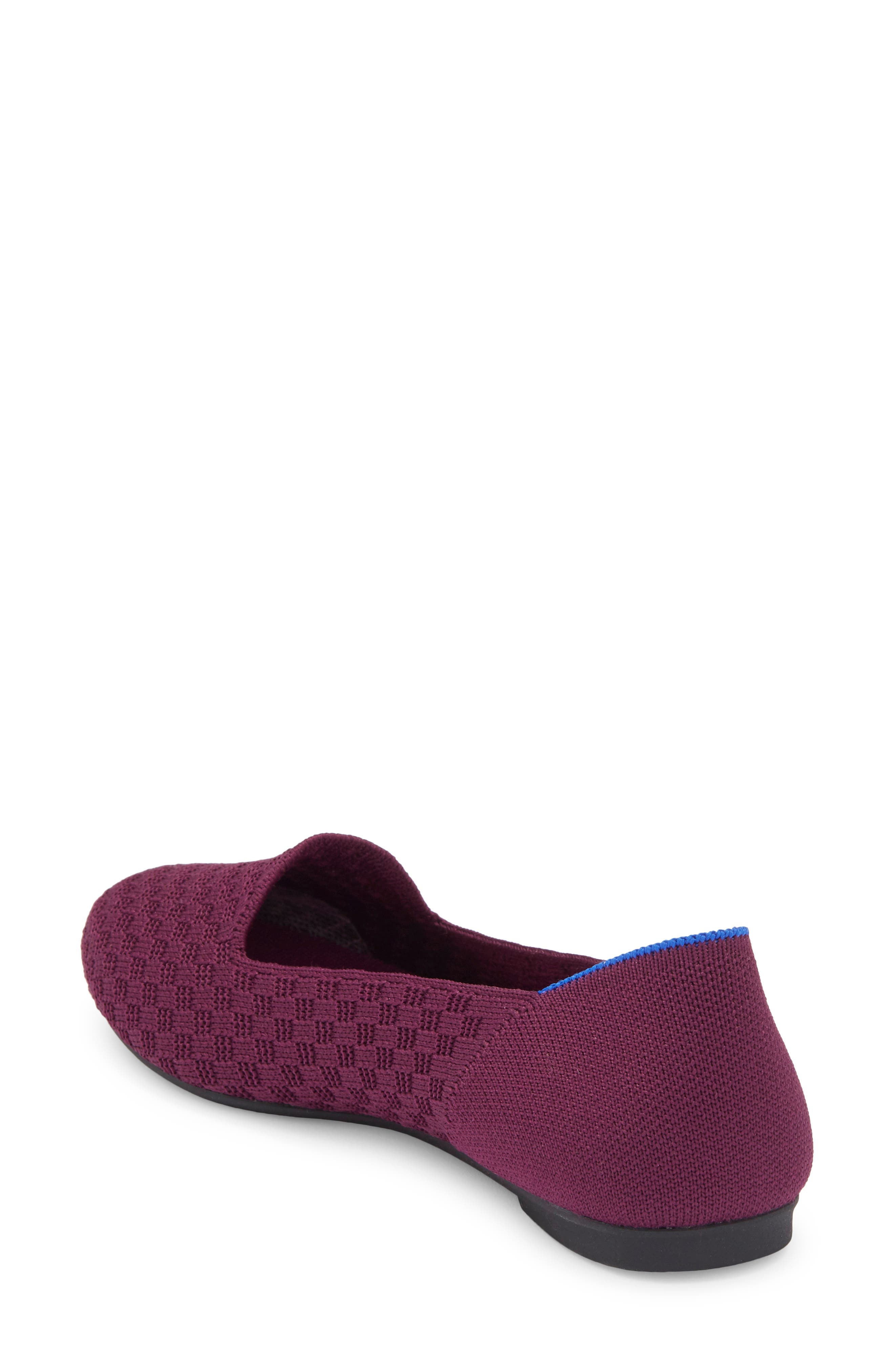 Lounge Knit Flat, Alternate, color, PLUM BASKETWEAVE