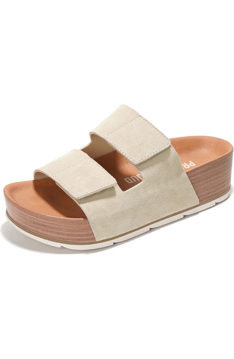 Project Cloud Propel Platform Slide Sandal, Main, color, Birch Suede