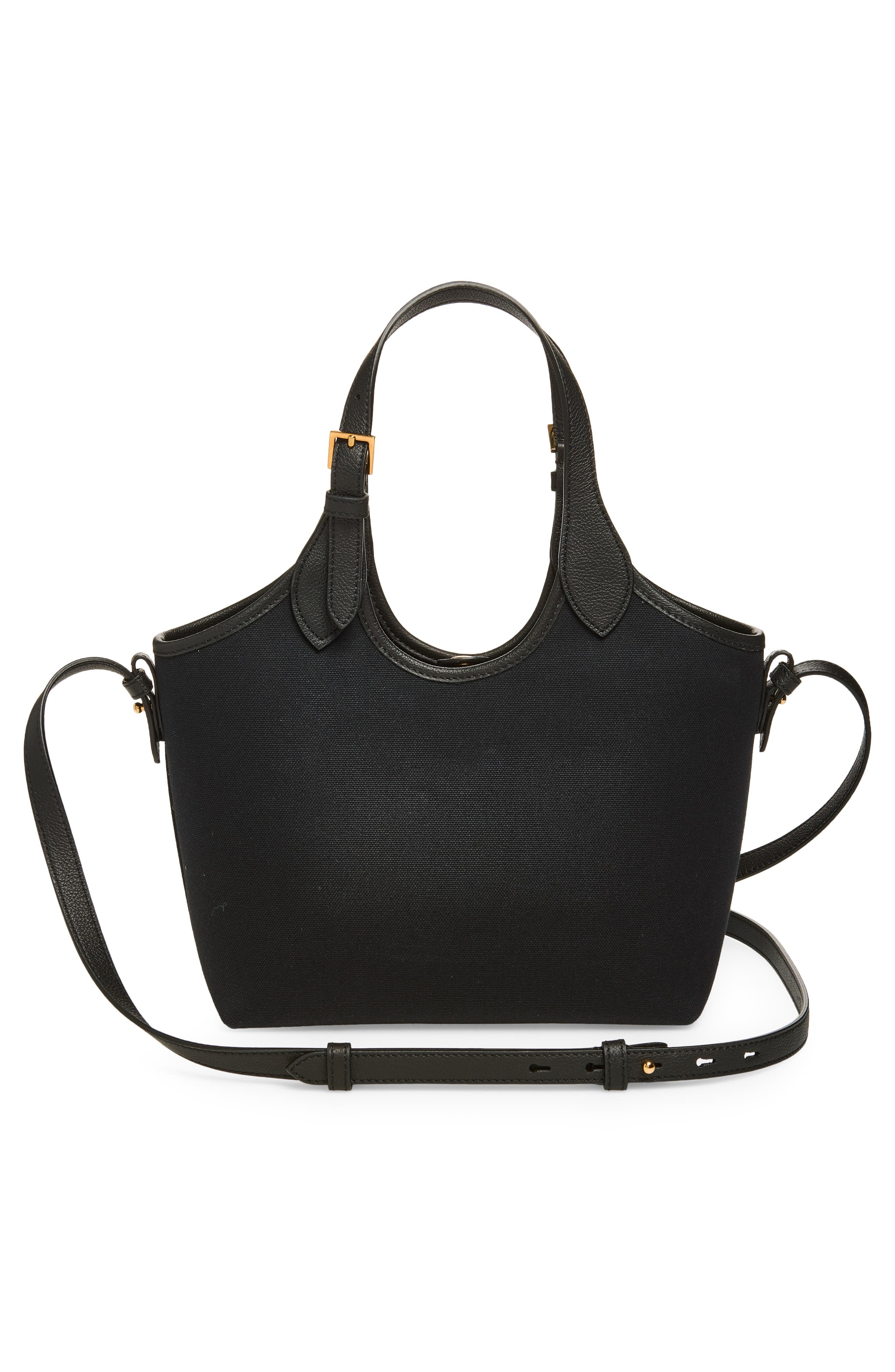 Versace Mini La Medusa Canvas Tote, Alternate, color, Black-Versace Gold