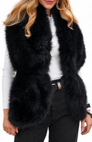 SAACHI Faux Fur Shawl Wrap