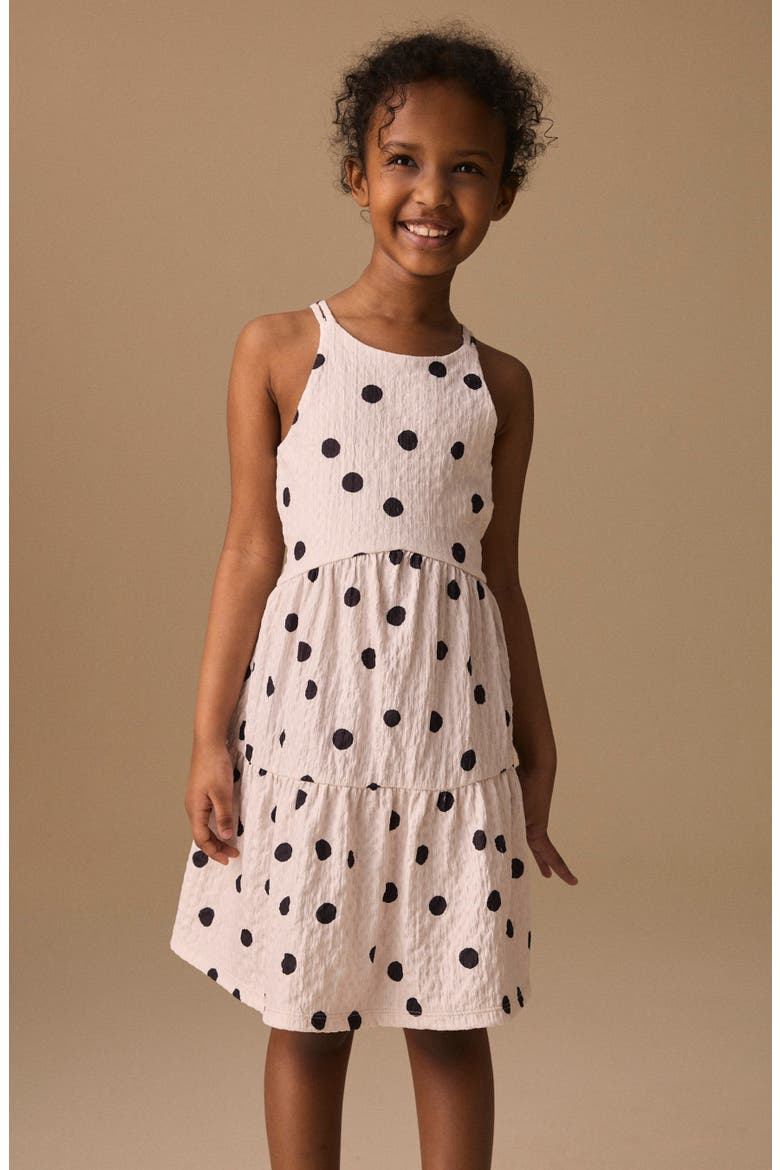 Kids' Polka Dot Crinkle Dress, Alternate, color, MULTI