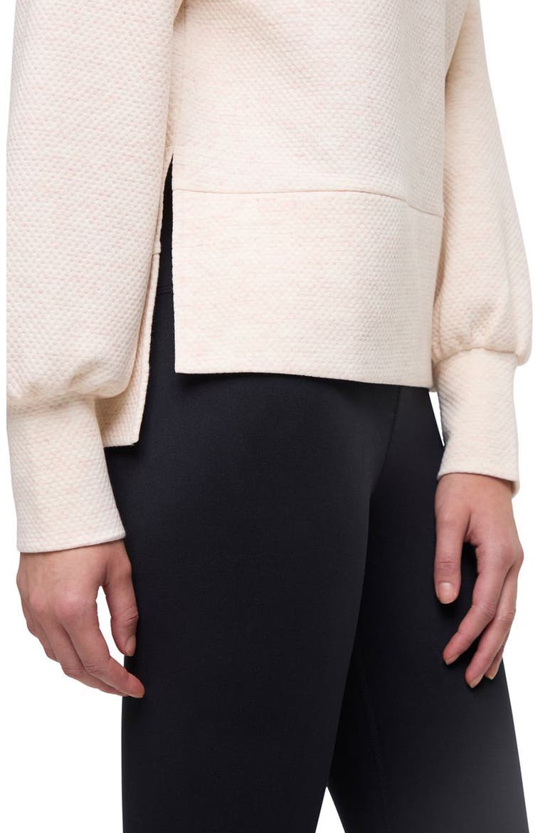 Gina Quarter Zip Pulllover, Alternate, color, HEATHER OATMEAL BEIGE