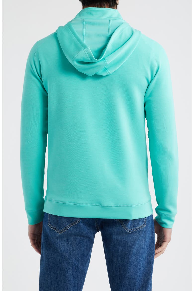 Jonathan Hooded Quarter Zip Performance Pullover, Alternate, color, OCEAN