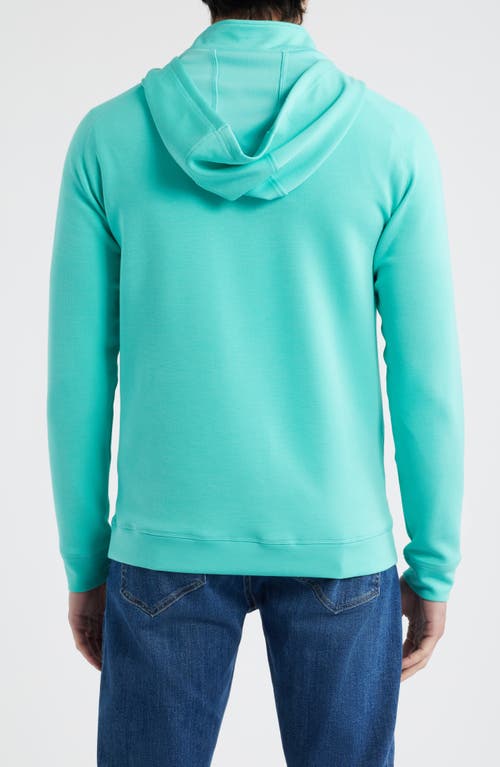 Swannies Jonathan Hooded Quarter Zip Performance Pullover In Blue
