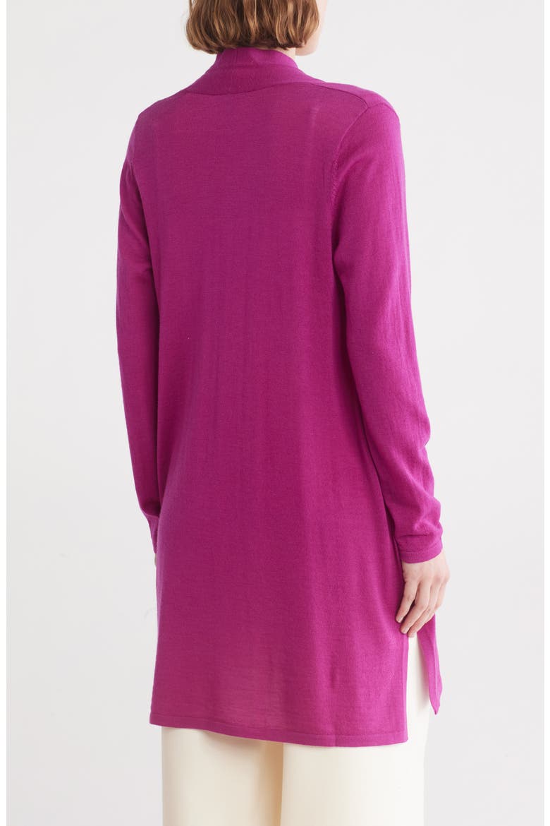 Open Front Merino Wool Cardigan, Alternate, color, CERISE