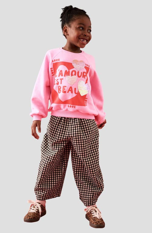 Next Kids' Amour Sequin Embellished Graphic Sweatshirt In Pink