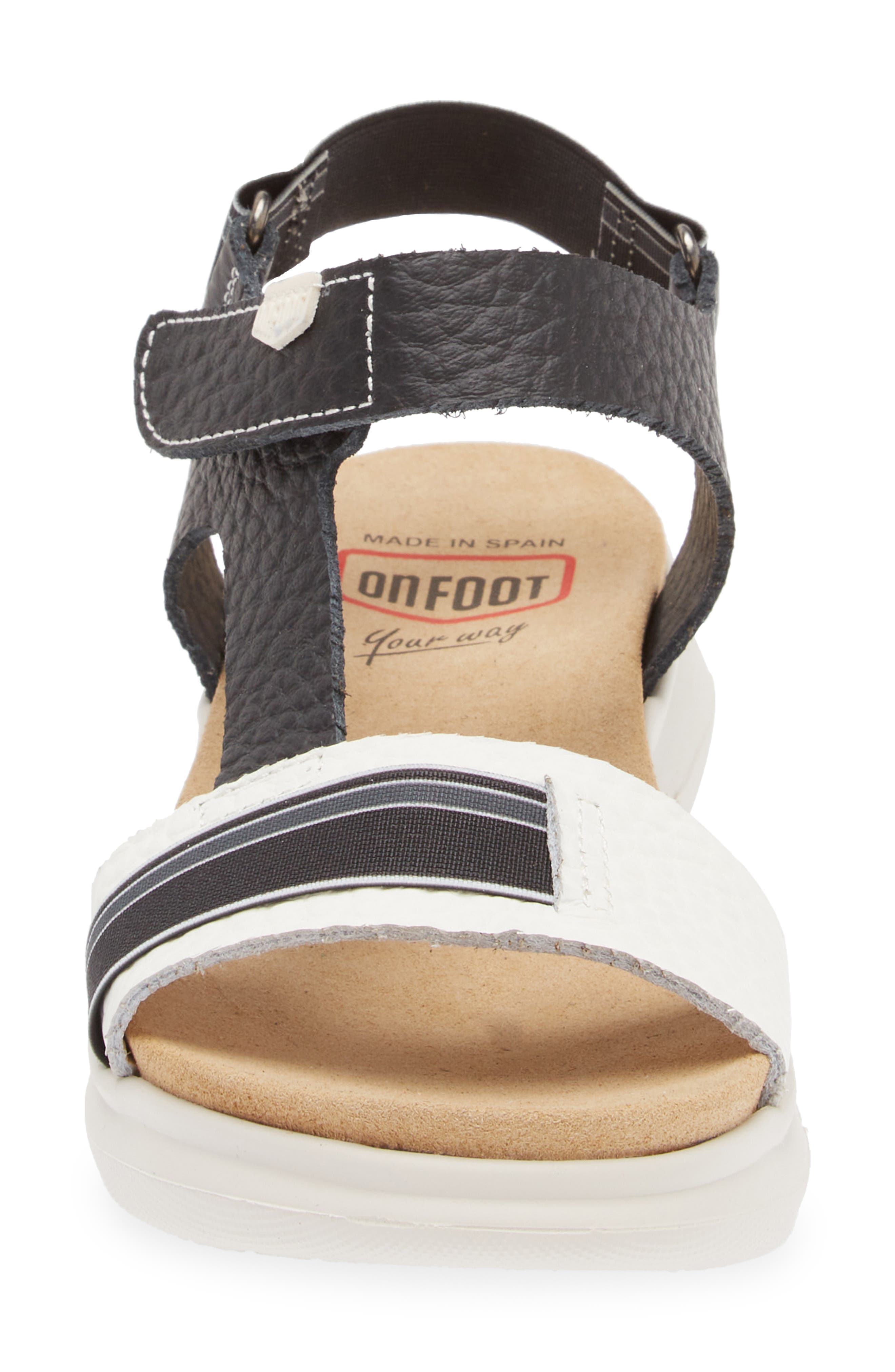 On Foot 90502 Daytona Platform Sandal, Alternate, color, Black/ Blanco