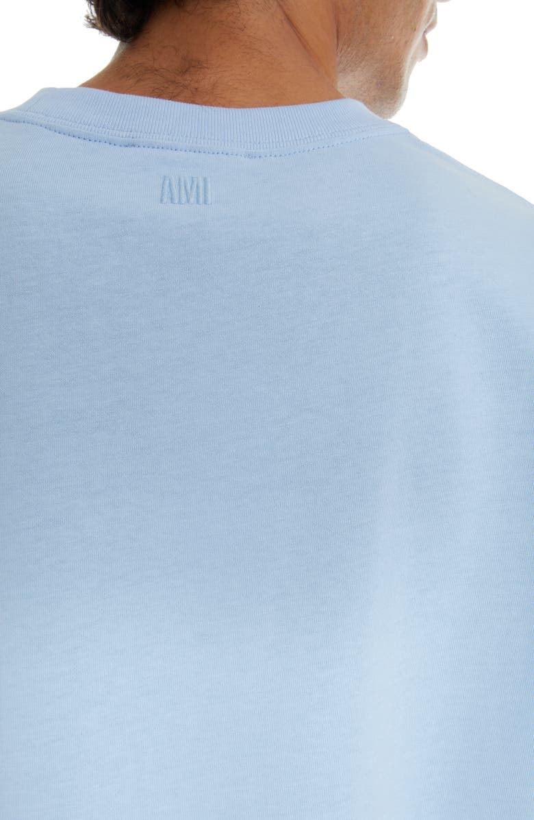 AMI PARIS Ami de Coeur Logo Embroidered Organic Cotton T-Shirt, Alternate, color,