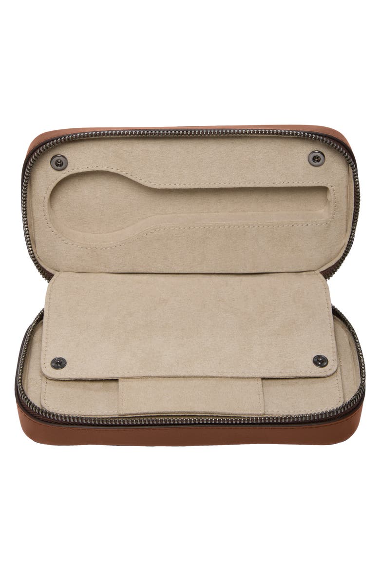 Nassau Travel Watch Case, Alternate, color, COGNAC