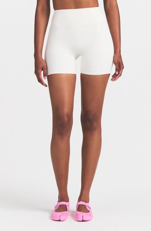 Shine Bonded Waist Bike Shorts (Regular & Plus)