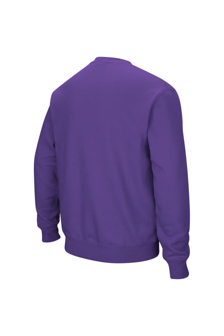 Men's Colosseum Purple Clemson Tigers Arch & Logo Crew Neck Sweatshirt, Alternate, color, Purple