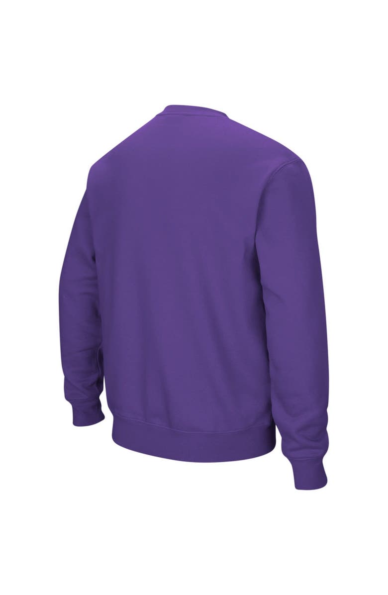 COLOSSEUM Men's Colosseum Purple Clemson Tigers Arch & Logo Crew Neck Sweatshirt, Alternate, color, Purple