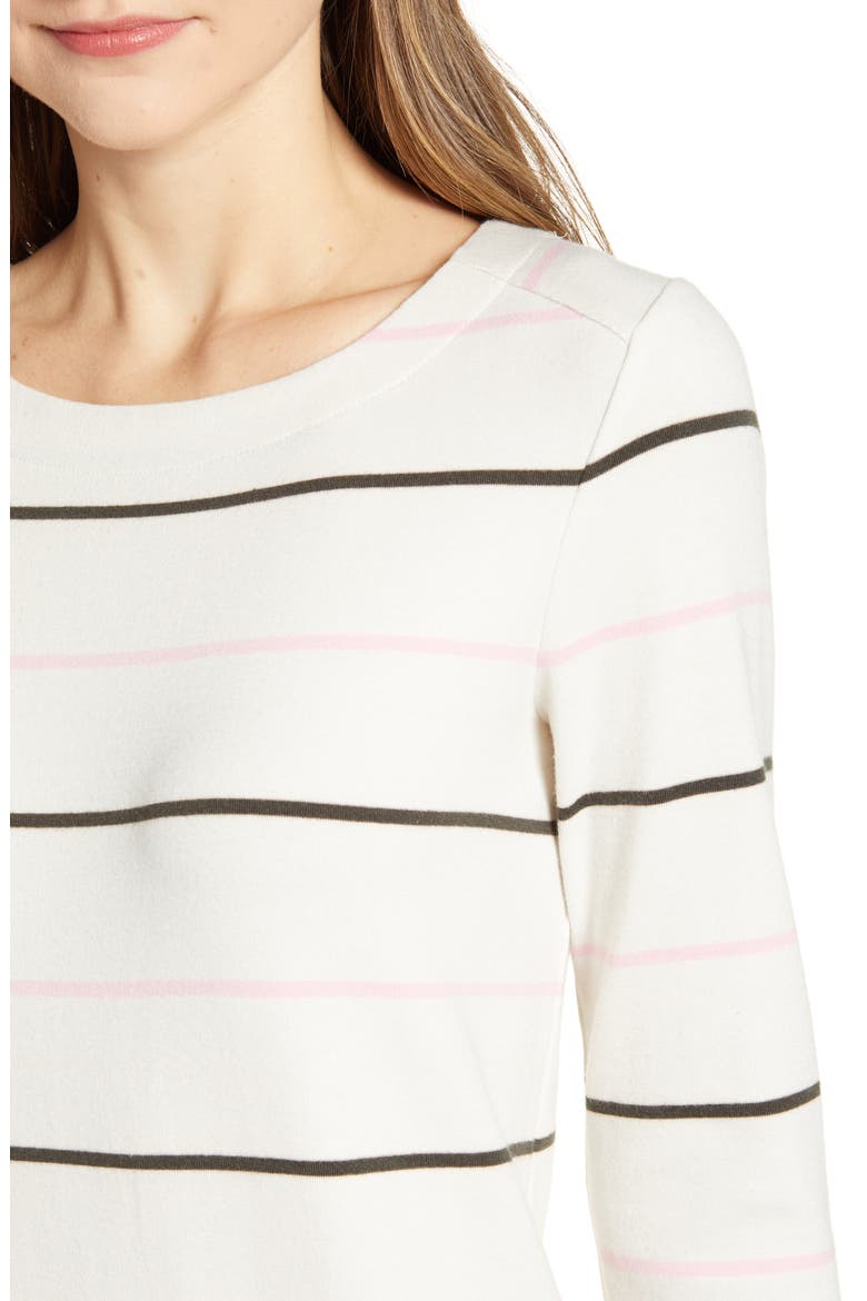 Volley Stripe Knit Dress, Alternate, color, SOFT ECRU
