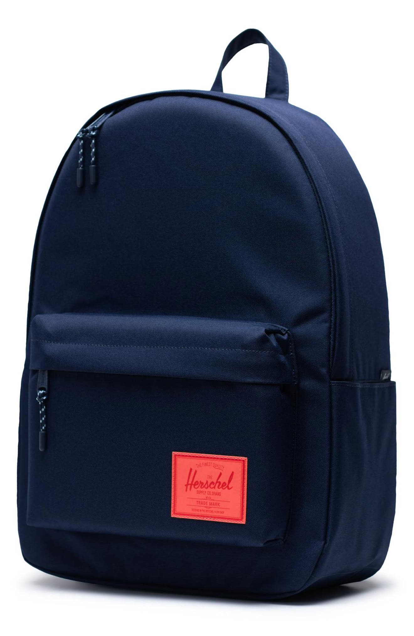Classic X-Large Backpack, Alternate, color, PEACOAT/ HOT CORAL