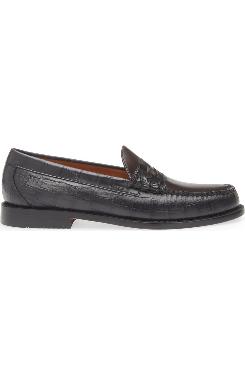 G.H.BASS Larson Embossed Penny Loafer, Alternate, color, Black Combo
