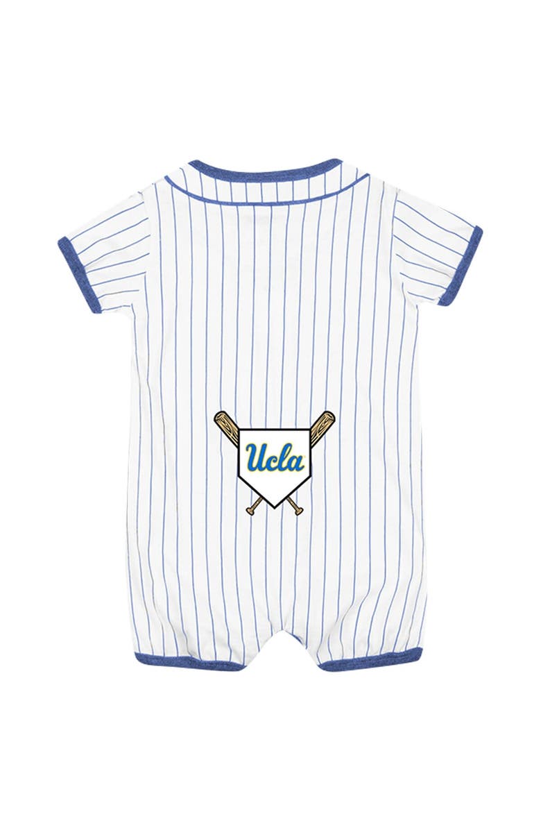 COLOSSEUM Newborn & Infant Colosseum White UCLA Bruins Pinstripe Dusty Romper, Alternate, color, 