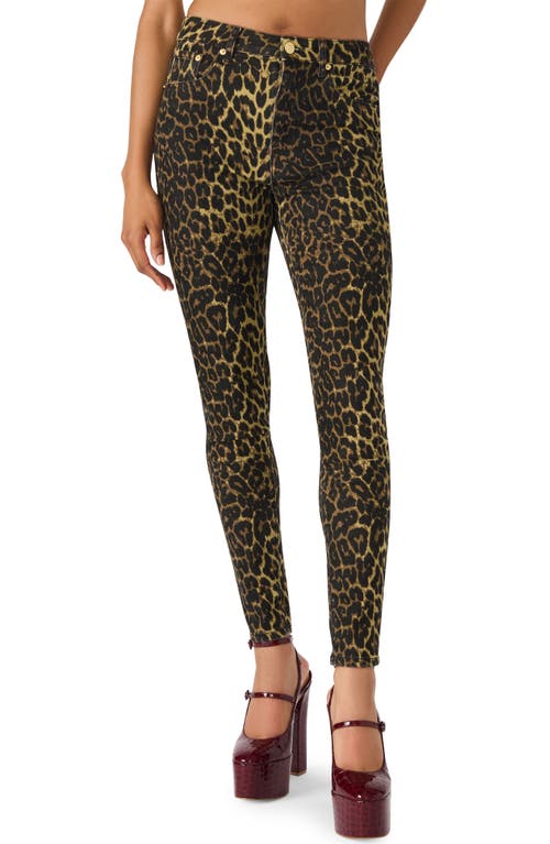 Steve Madden Lona Leopard Skinny Jeans In Animal Print