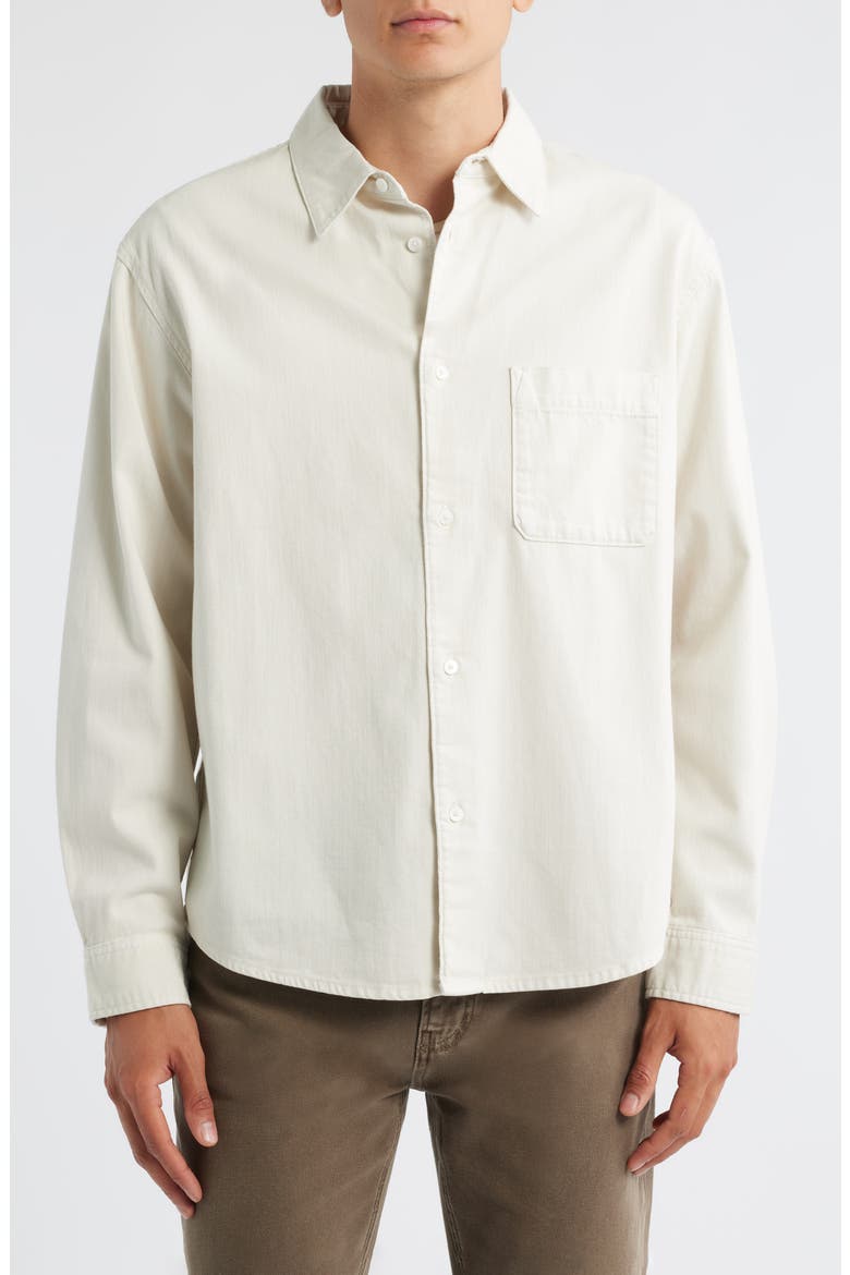 Modern Button-Up Shirt, Alternate, color, WARM WHITE