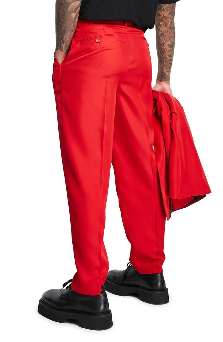 ASOS DESIGN Oversize Tapered Suit Trousers, Alternate, color, 