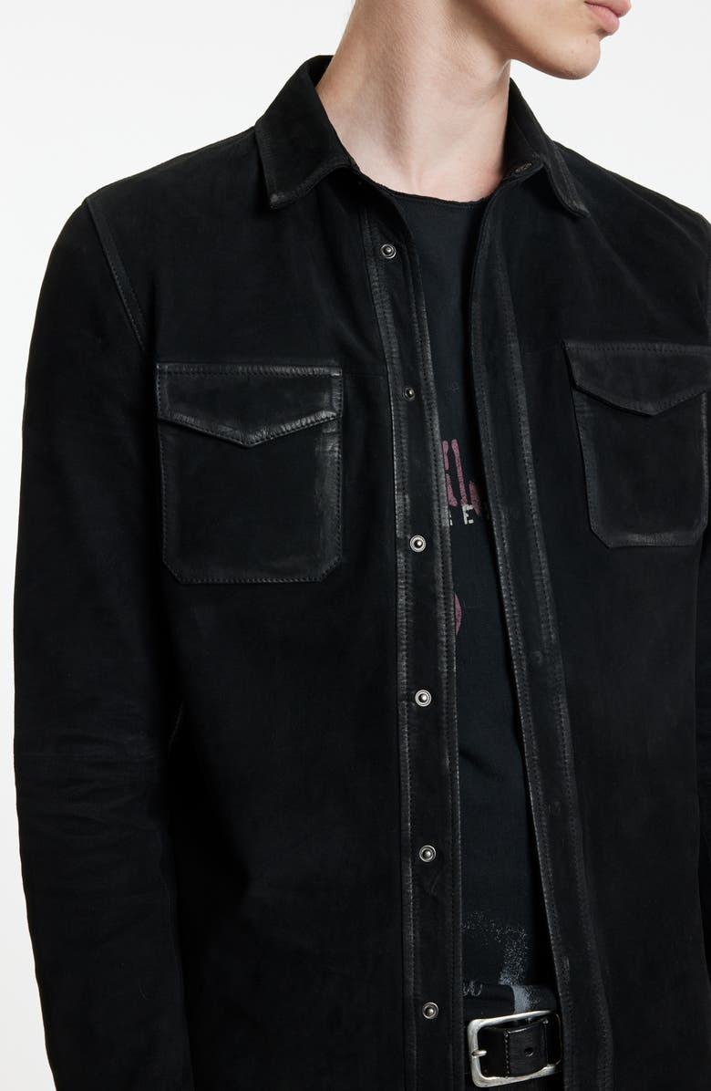 John Varvatos Izzy Suede Shirt Jacket, Alternate, color,