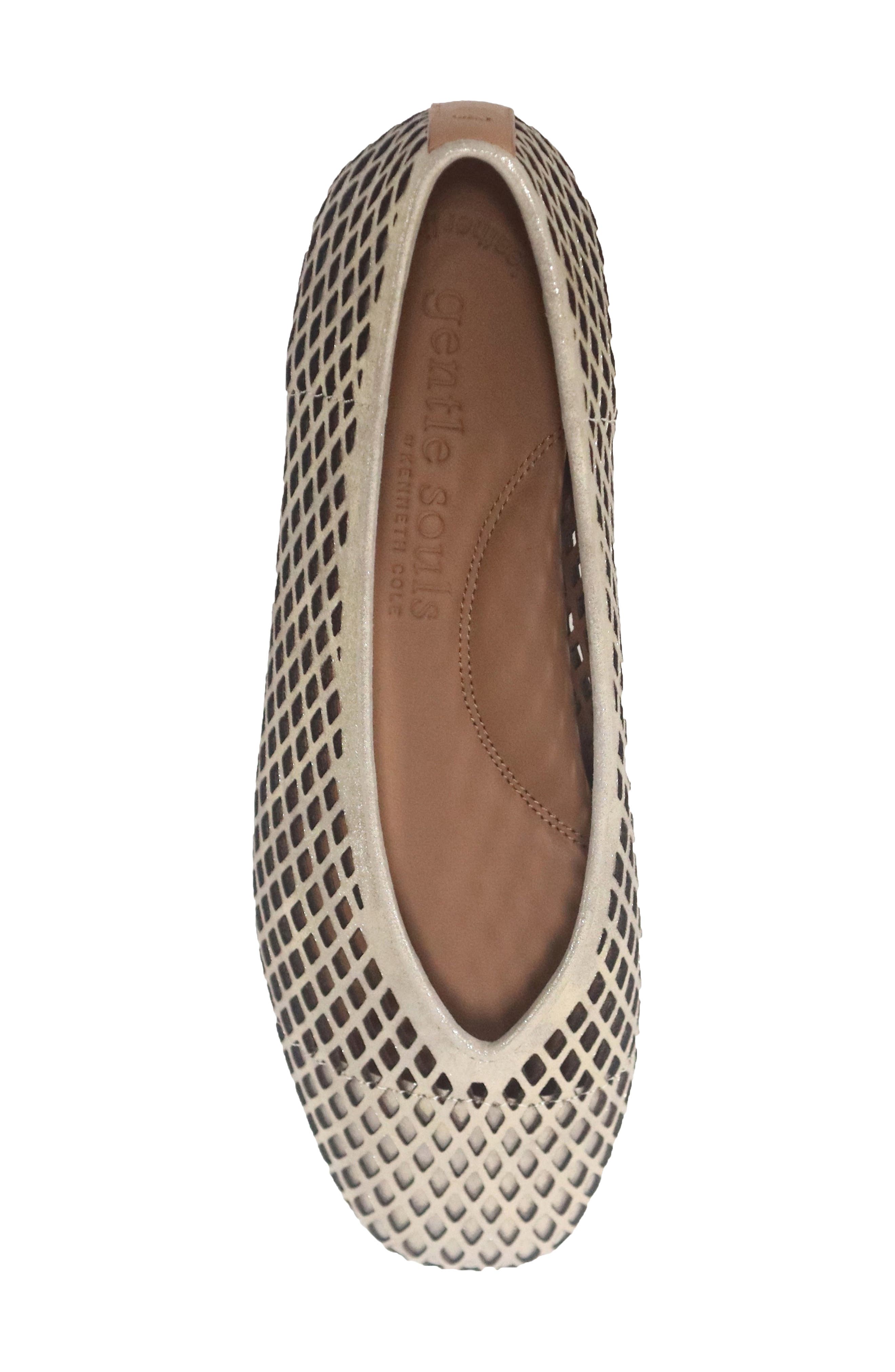 Willow Perf Ballet Flat, Alternate, color, GRAVEL LEATHER