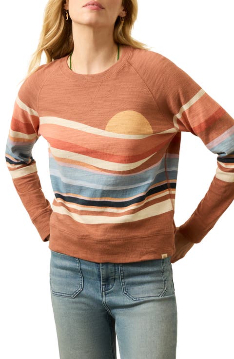 Print Slub Organic Cotton Sweatshirt