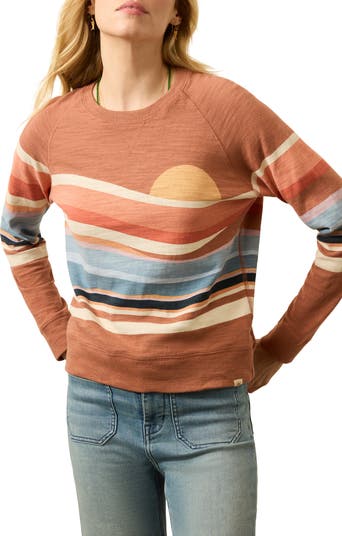 Print Slub Organic Cotton Sweatshirt