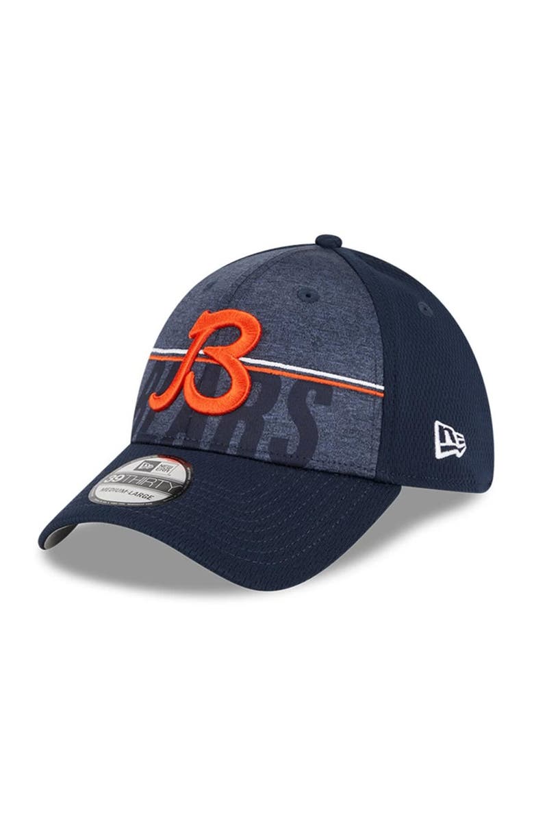 New Era Men's New Era Navy Chicago Bears 2023 NFL Training Camp Secondary Logo 39THIRTY Flex Fit Hat, Main, color, 