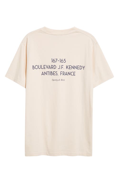 Sporty And Rich Sporty & Rich Kennedy Crest Cotton Graphic T-shirt In Brown