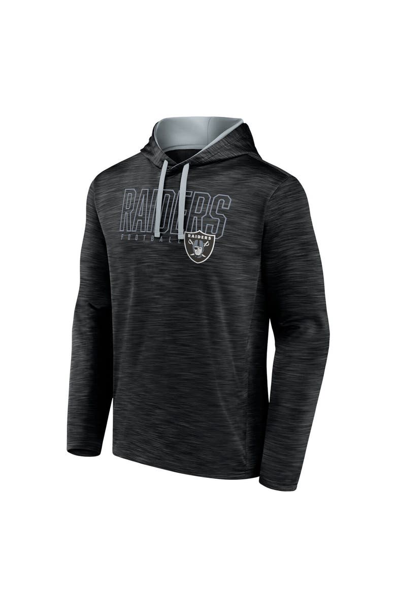 FANATICS Men's Fanatics Branded Heather Black Las Vegas Raiders Hook and Ladder Pullover Hoodie, Alternate, color, Heather Black