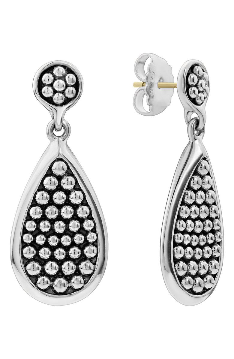 LAGOS Bold Caviar Medium Flat Drop Earrings, Main, color, 