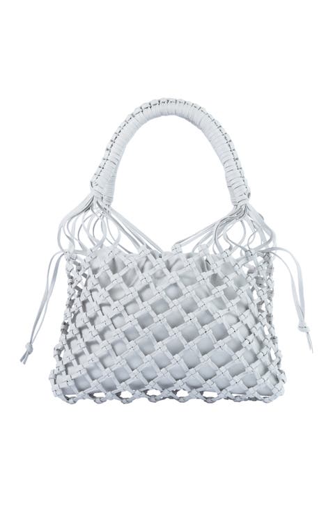 La Red Mini Mesh Bag In Leather