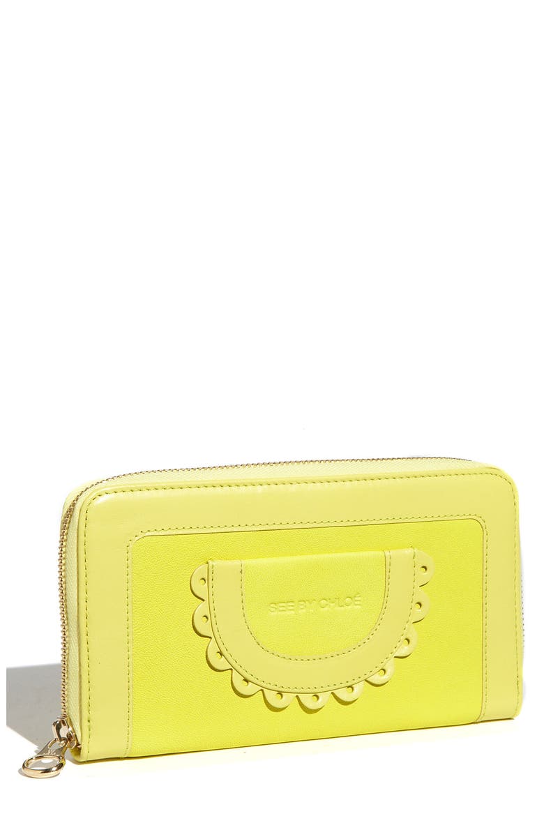 Zip Around Wallet, Main, color, LEMON