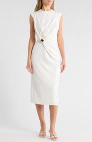 AREA STARS Charmi Cap Sleeve Midi Dress