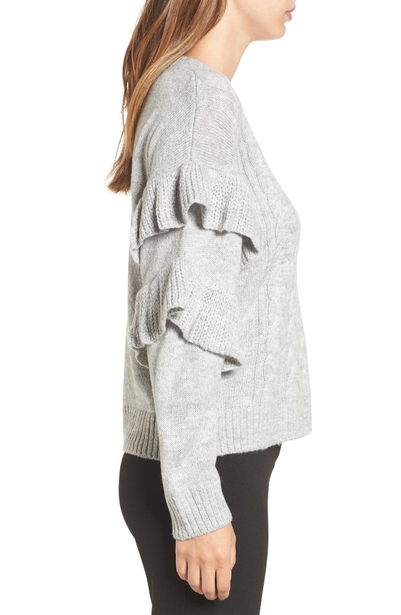 WAYF Sophie Ruffle Sleeve Sweater, Alternate, color, 