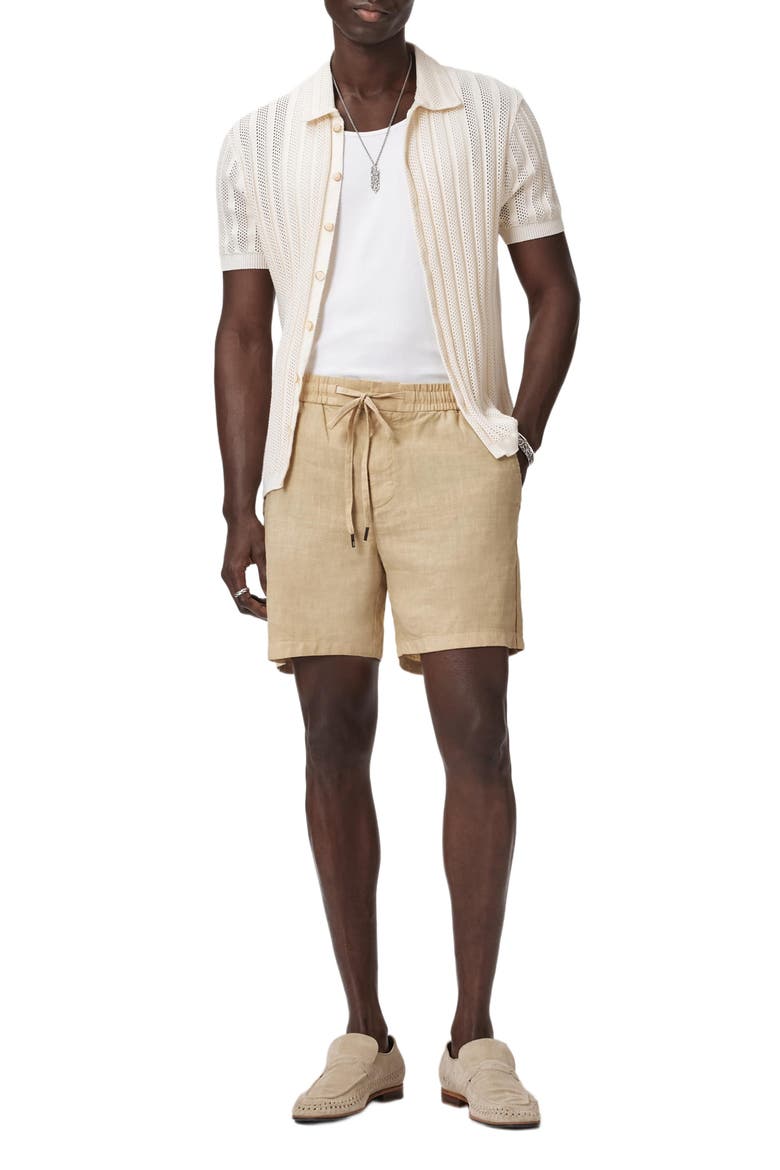 Daryl Linen Blend Drawstring Shorts, Alternate, color, FADED TWINE