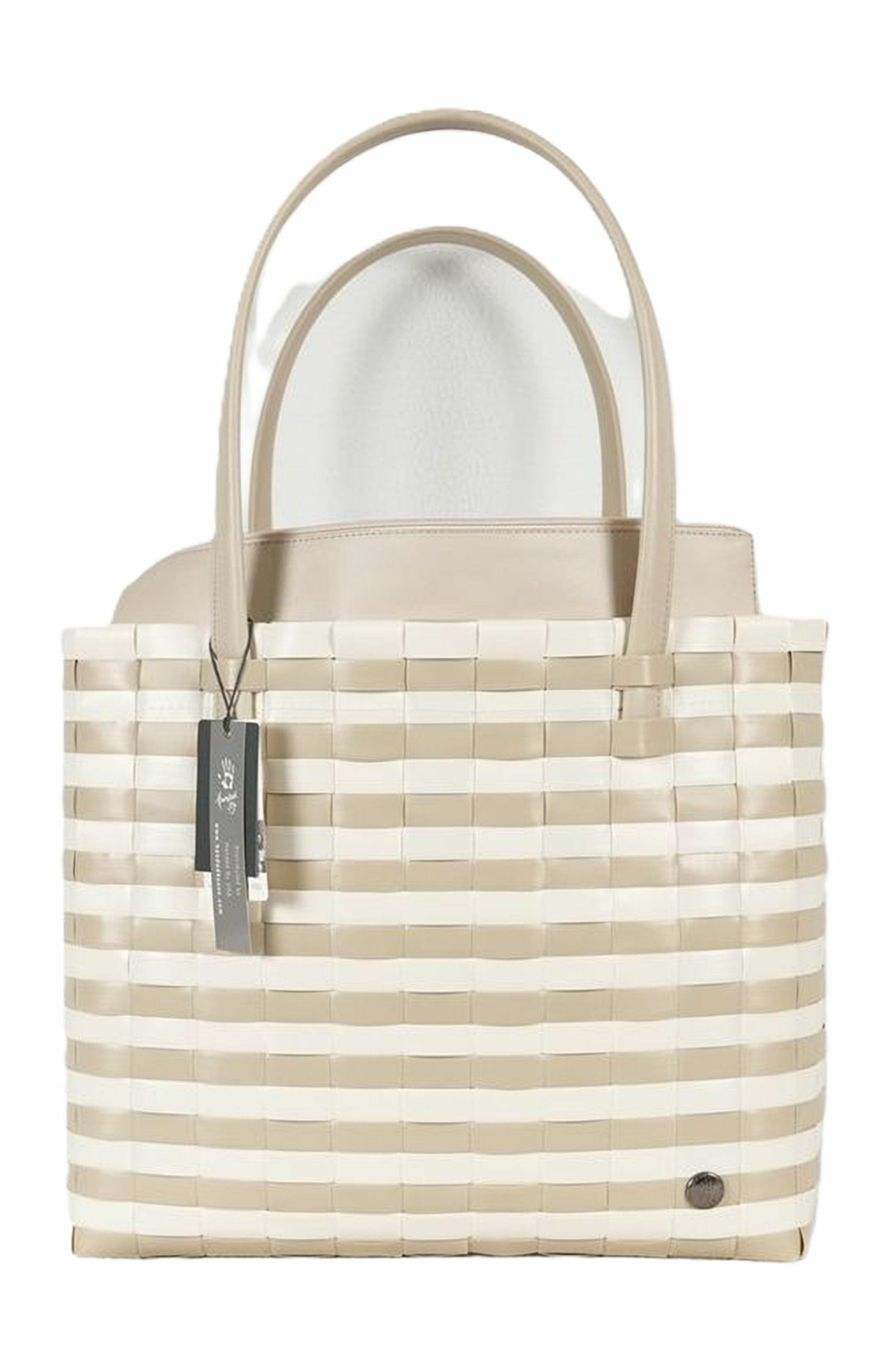 Handed By Sunny Bay Recycled Plastic Weekender Bag, Alternate, color, Pale Grey/Pearl White