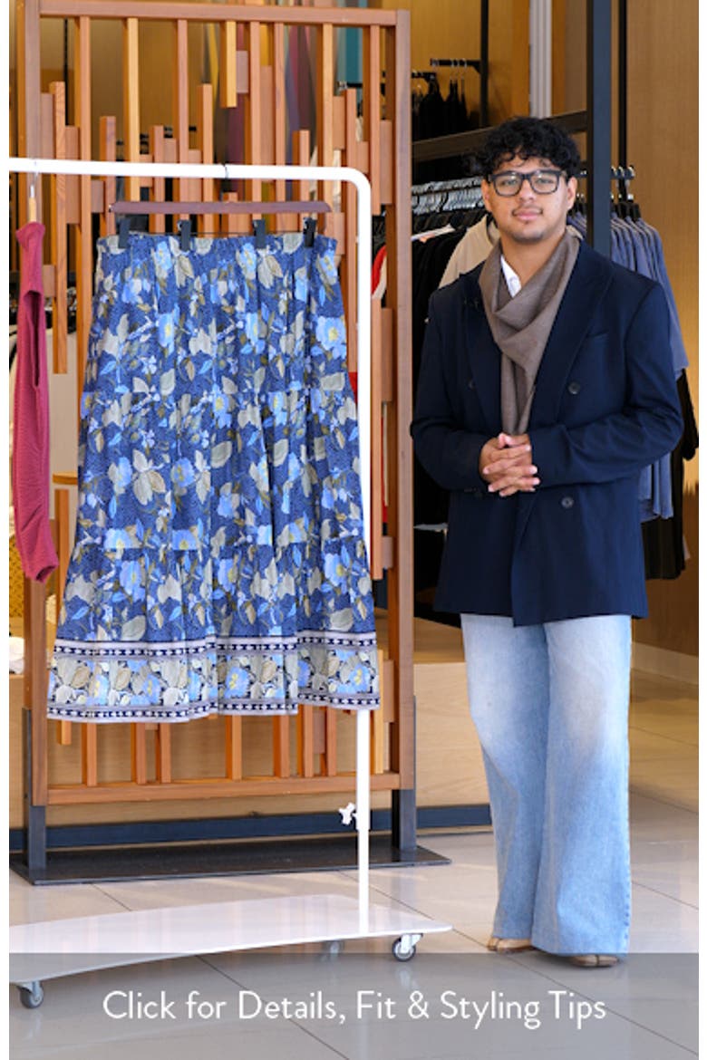 Print Tiered Maxi Skirt video