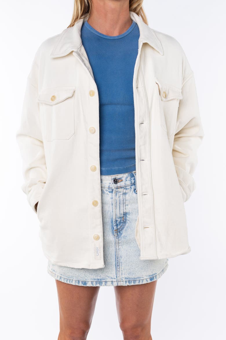 Gender Inclusive Bucky Split Hem Shirt Jacket, Main, color, beige