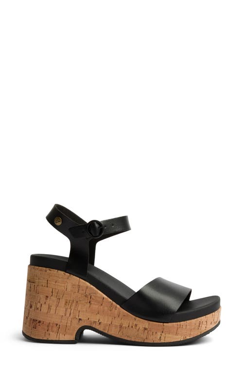 Reef Sunset Sayulita Platform Sandal In Black