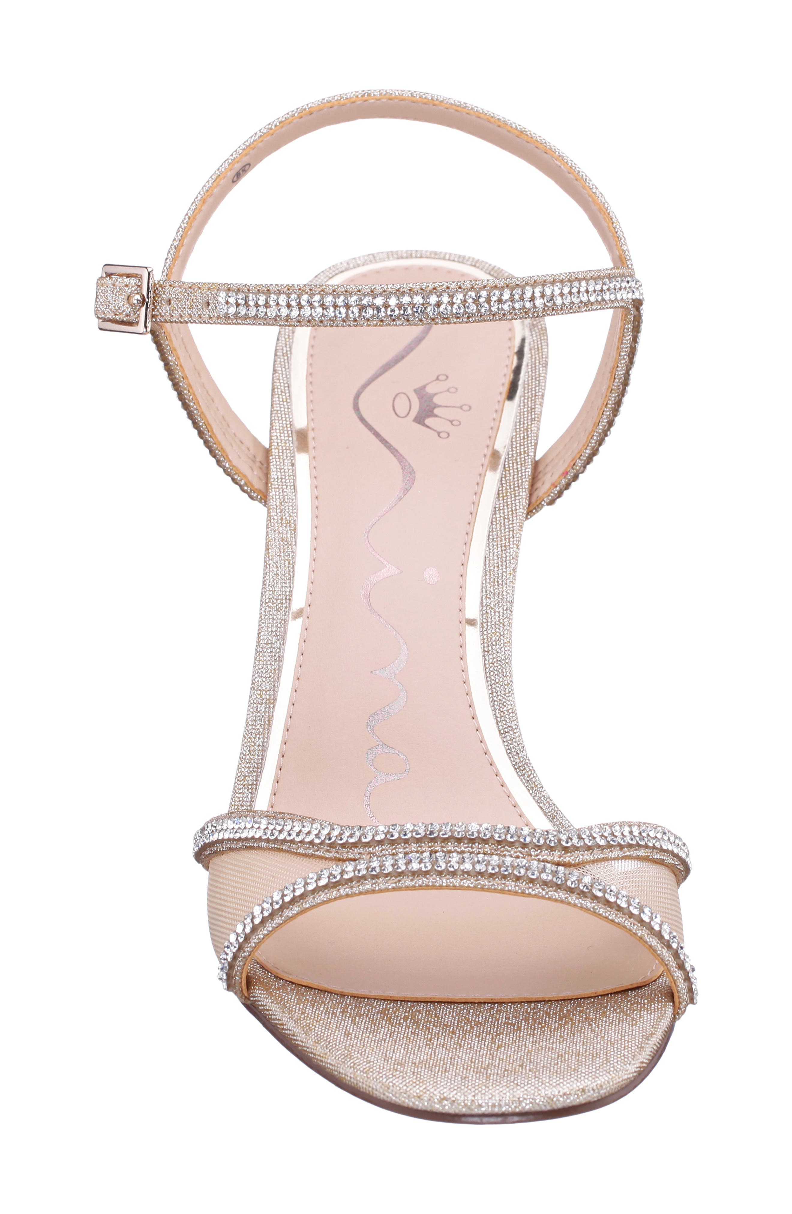 Adela Ankle Strap Sandal, Alternate, color, PLATINO