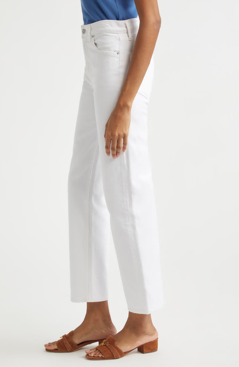 Veronica Beard Leah Ankle Straight Leg Jeans, Alternate, color, White