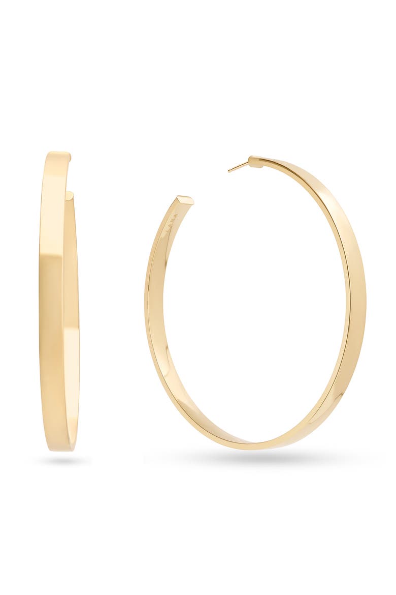 Vanity 14K Gold Hollow Hoop Earrings, Main, color, YELLOW GOLD