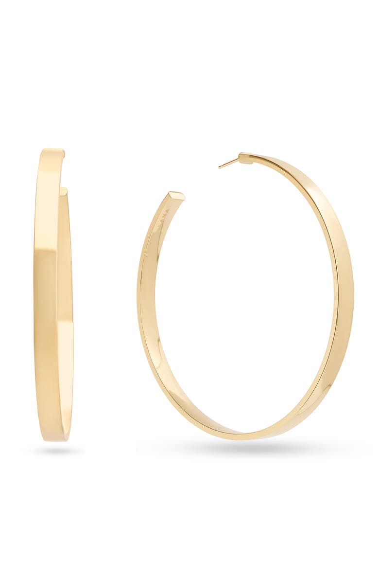 LANA Vanity 14K Gold Hollow Hoop Earrings, Main, color, Yellow Gold