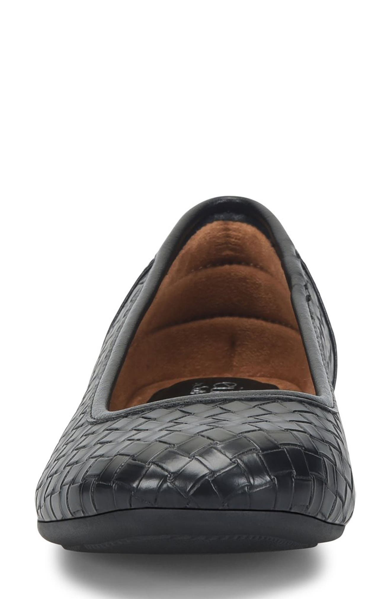 Tatum Woven Skimmer Flat, Alternate, color, BLACK