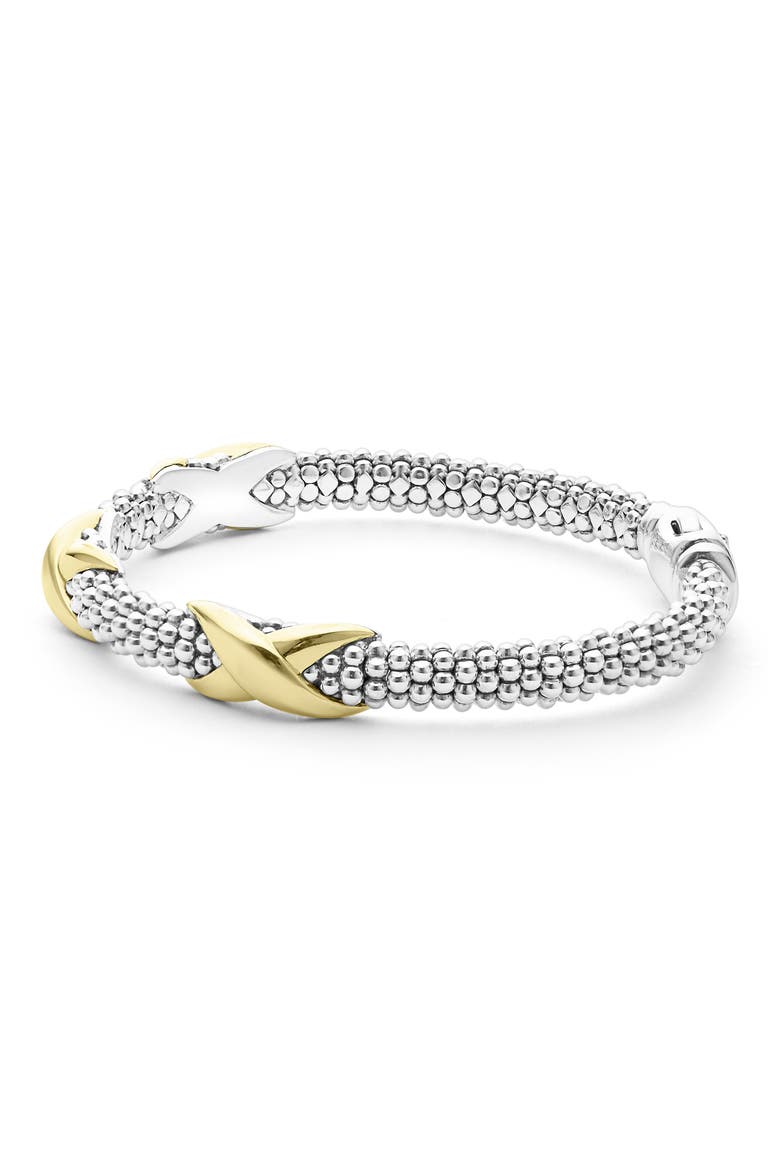 Embrace Station Bracelet, Alternate, color, SILVER/ GOLD