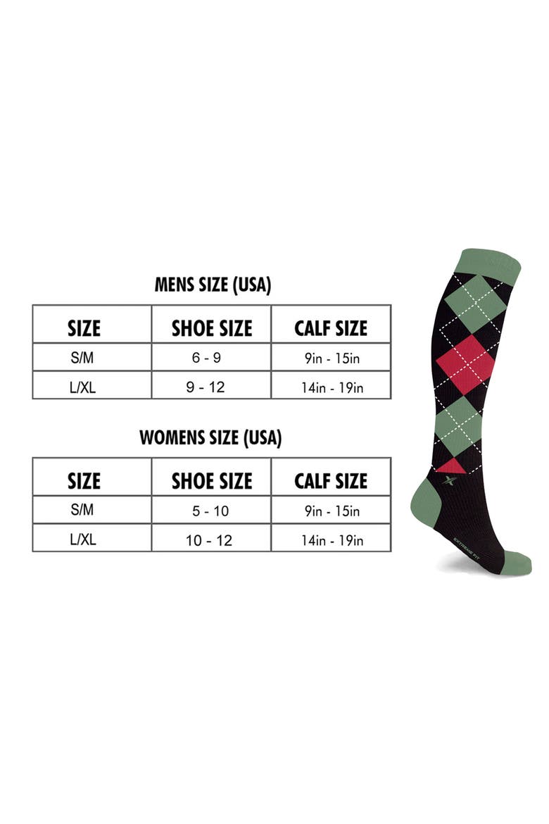 Assorted 6-Pack Graduated Compression Crew Socks, Alternate, color, GREEN MULTI