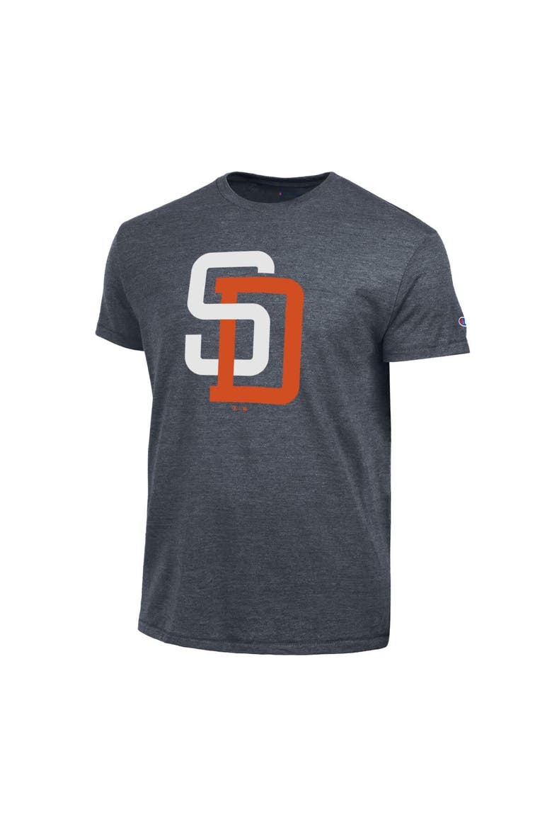 Men's Champion  Navy San Diego Padres Cooperstown Logo Tri-Blend T-Shirt, Alternate, color, Navy