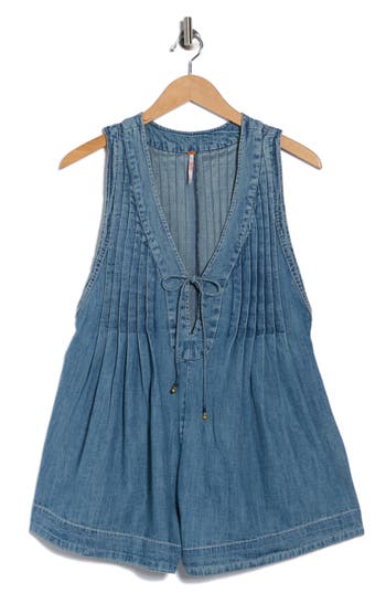 Free People Webster Denim Romper