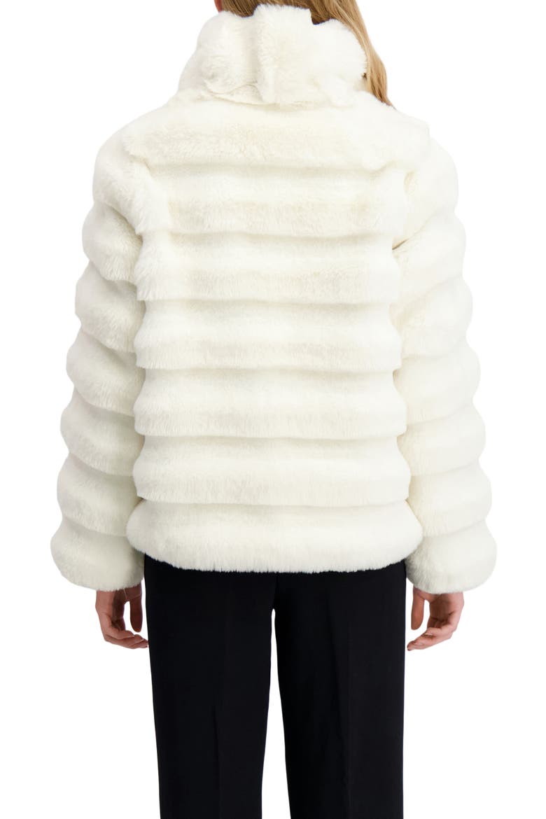 Fur-Free Horizontal Chinchilla (Faux Fur) Jacket, Alternate, color, WHITE CHINCH